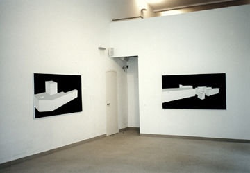 Janne Laurila, Untitled, 2000, acrylic on canvas, 103 x 188 cm, installation view Portfolio Kunst AG